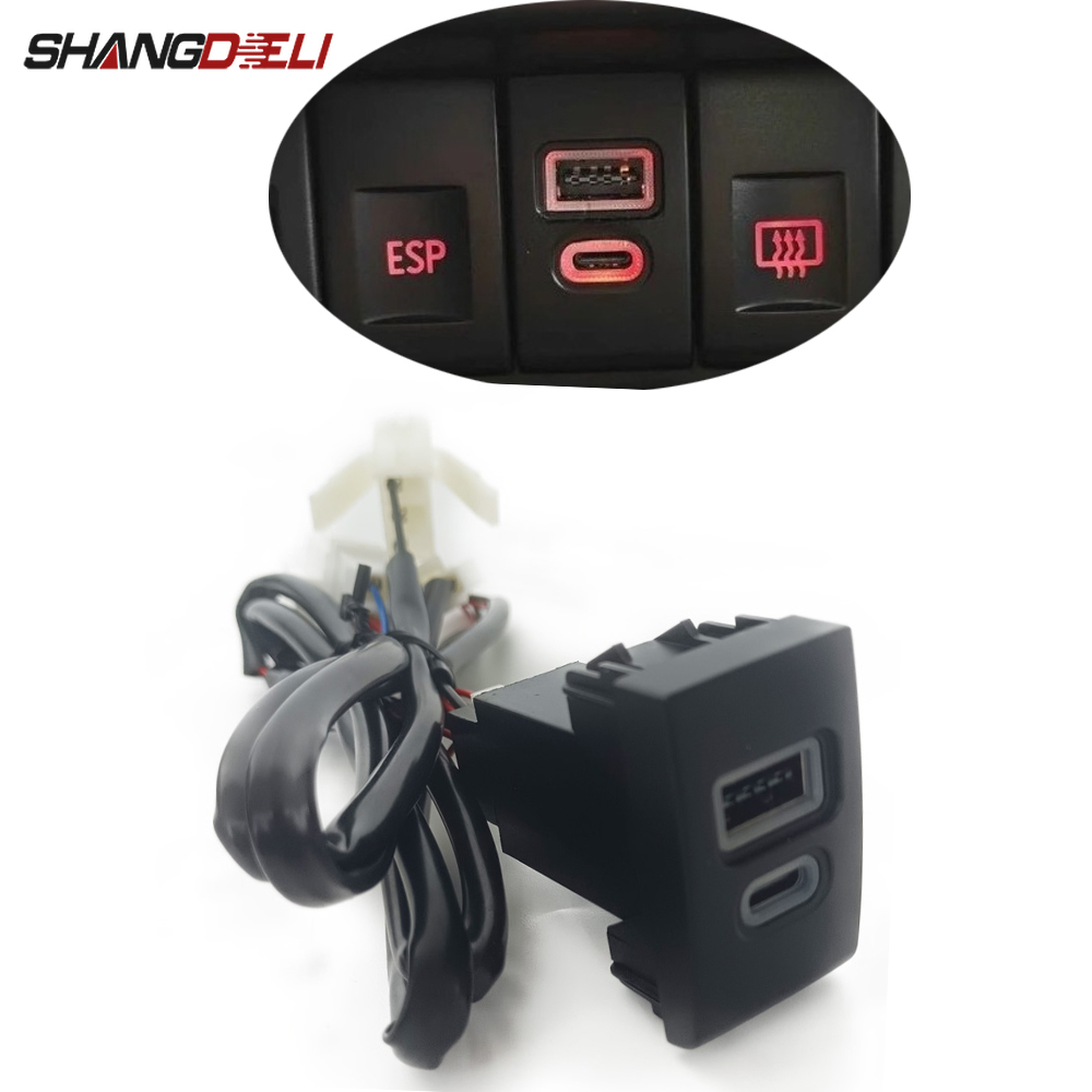 Phone Accessories Types - 1PC Car Charger Socket QC3.0 Dual