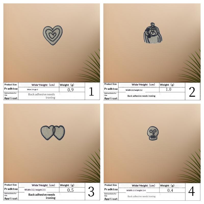 Phone Accessories And Repairs - 1Set Heart Cat Skull Birds Embroidered