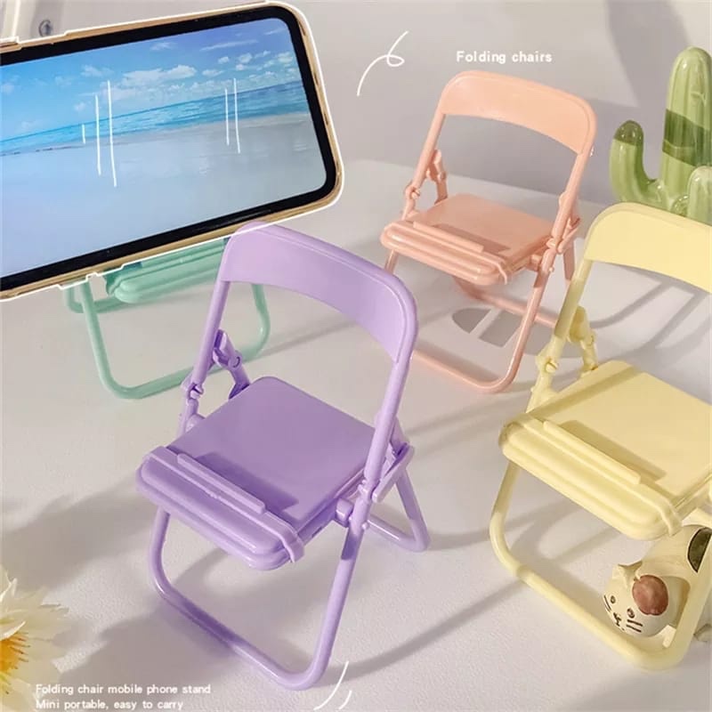 Phone Accessories Organizer - Cute Chair Phone Holder Stand Creative