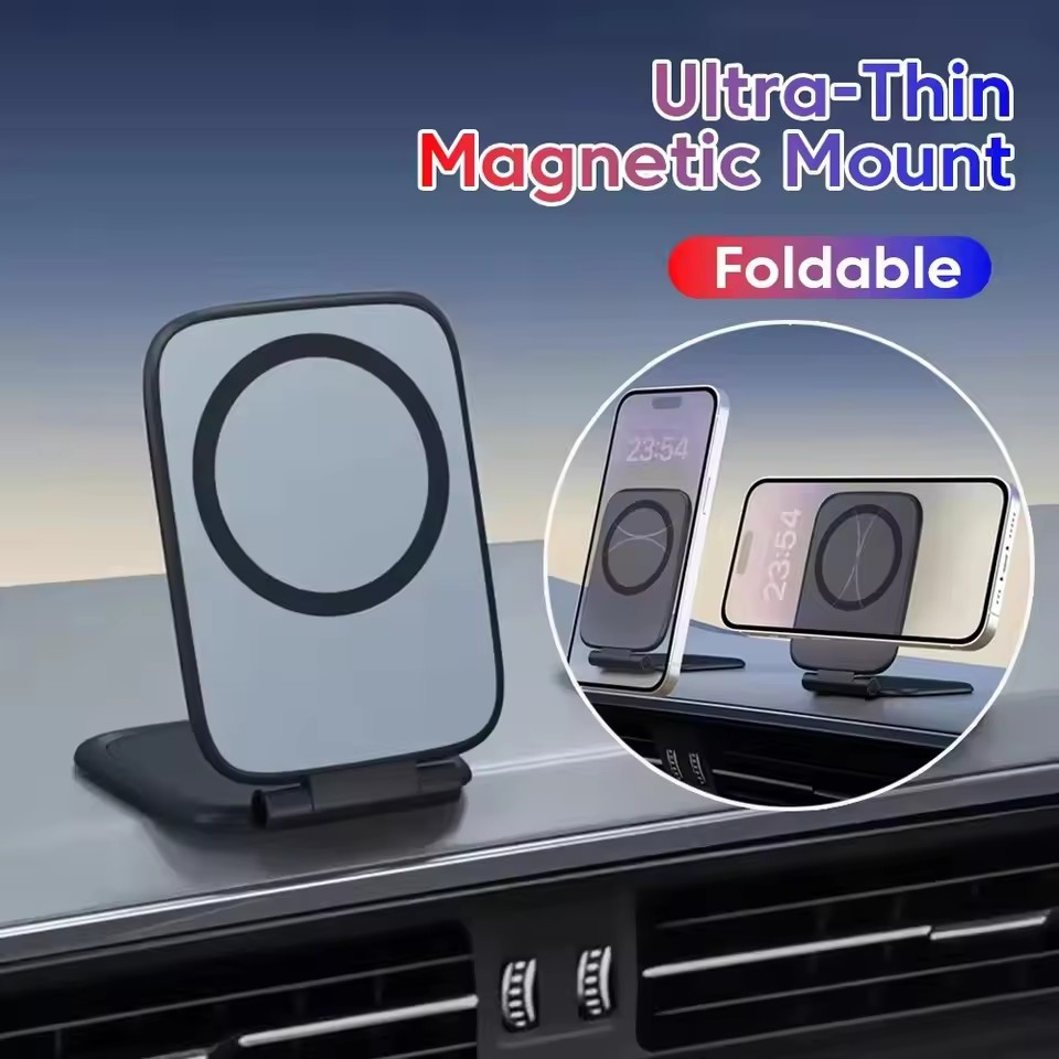 Phone Accessories Holder Car - Ultra-thin Magnetic Phone Holder Foldable Portable