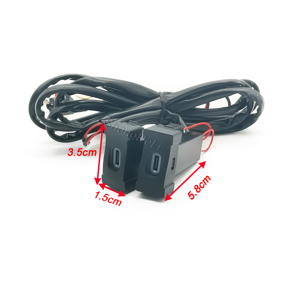1PC Car Dual Type C PD Chargin - Phone Accessories Types recension och pris