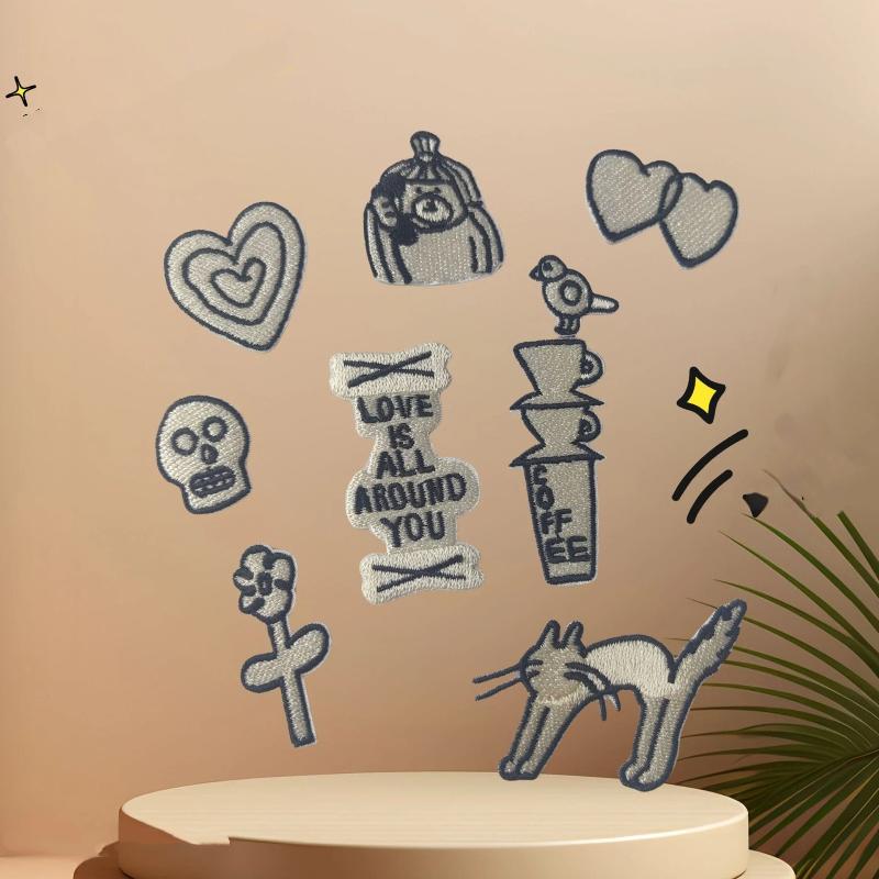 1Set Heart Cat Skull Birds Emb - Phone Accessories And Repairs recension och pris