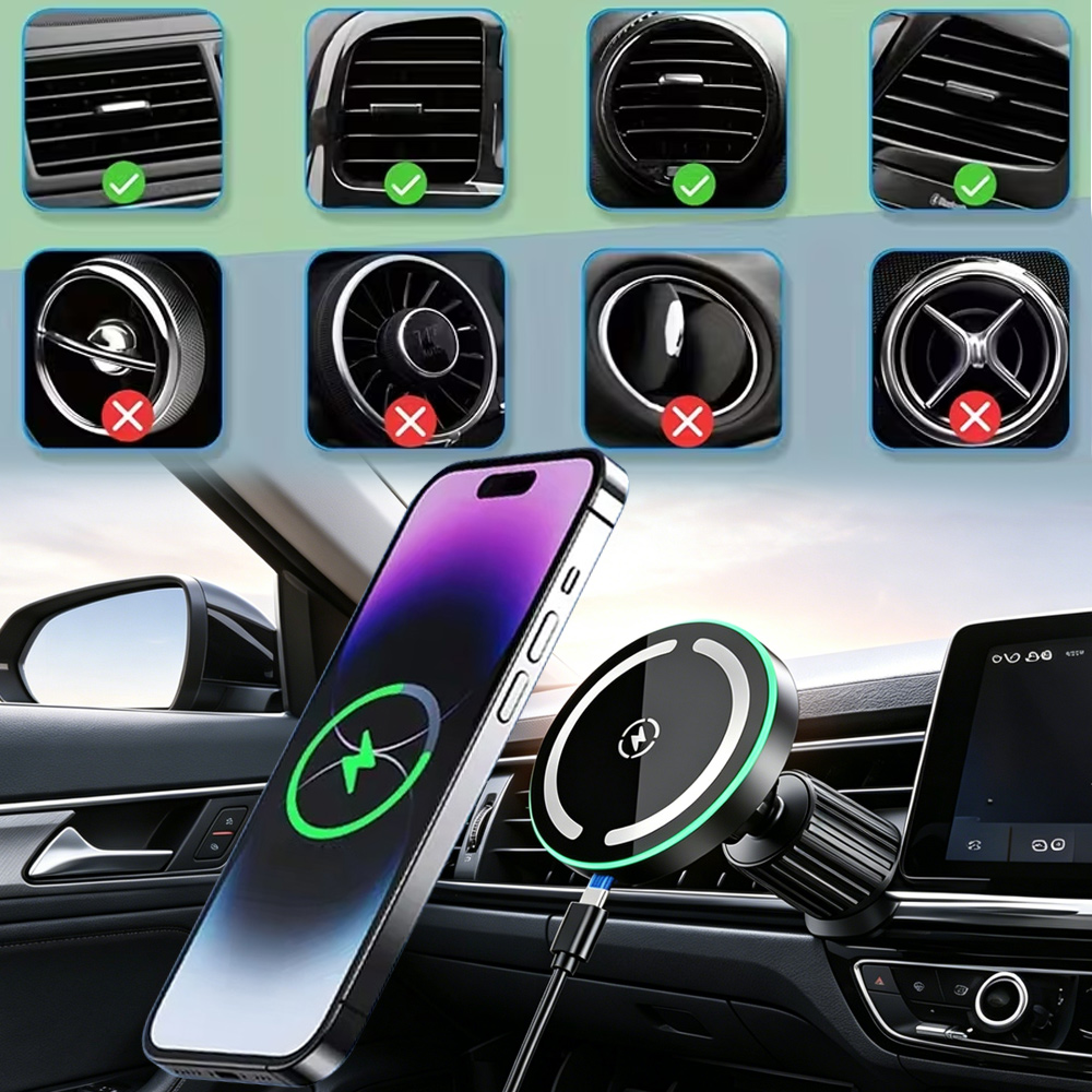 LED Wireless Charger Magnetic  - Phone Accessories Types recension och pris