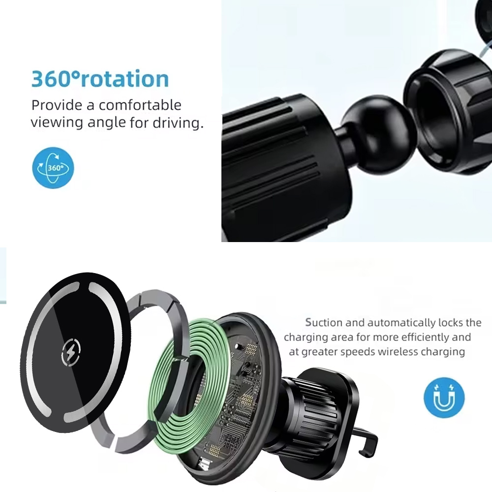 LED Wireless Charger Magnetic  - Phone Accessories Types recension och pris