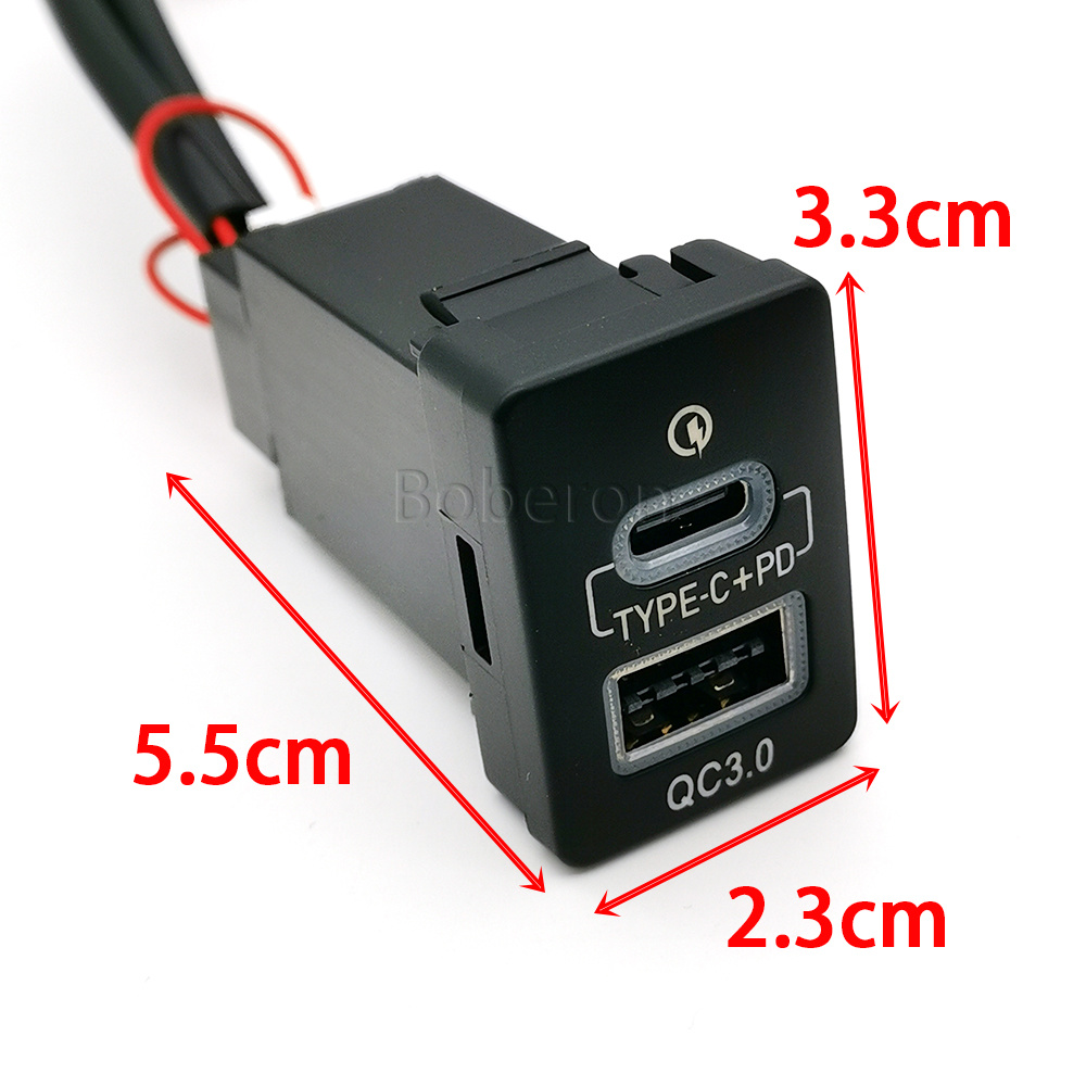 Blue LED QC3.0 USB Car Dual Ch - Phone Accessories Types recension och pris